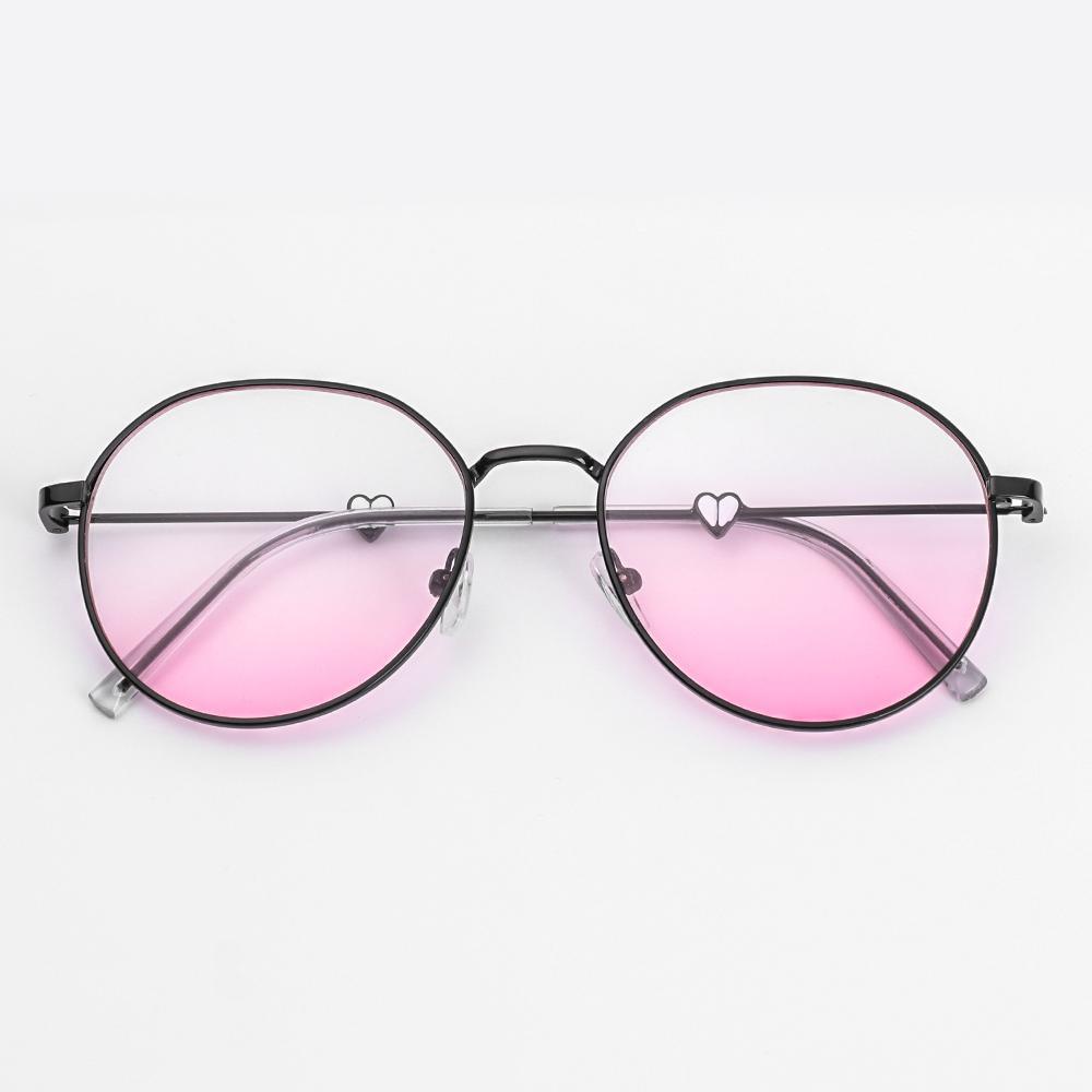 Kính Đọc Sách Gọng Kim Loại Chống Ánh Sáng Xanh Hình Trái Tim Dễ Thương