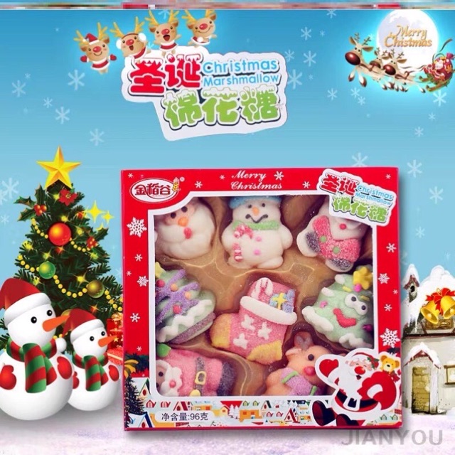 Kẹo giáng sinh Mallow Snowmen