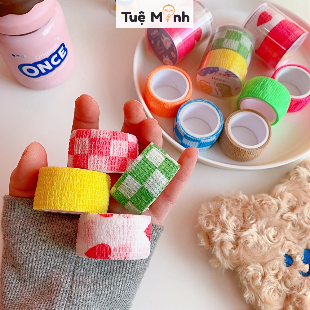 Băng keo quấn ngón tay bảo vệ tay viết bài, thể thao K48 tự dính co dãn, băng dán nhún phụ kiện học tập
