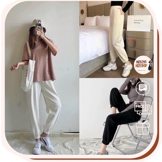 Quần jogger nữ bo gấu cạp chun chất tăm dáng thể thao cá tính
