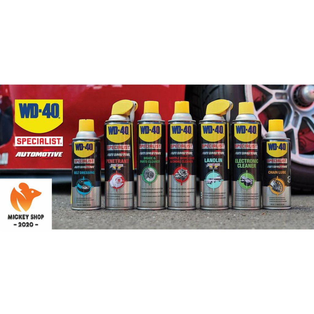 [CHUYÊN DỤNG] Dung dịch làm sạch cụm thắng phanh xe máy, ôtô WD-40 Brake &amp; Parts Cleaner 450ml