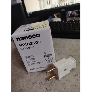 Phích cắm đơn 10a-250v nanoco np10250d