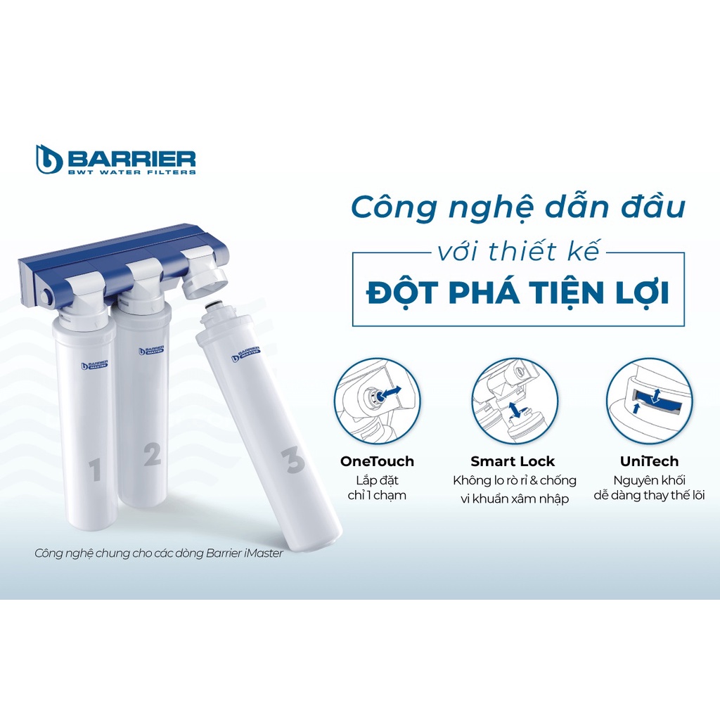 Bộ tiền xử lý nước BWT Barrier iMaster ion M - Bộ đôi hoàn hảo với máy lọc nước ion kiềm