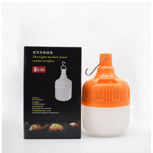 Bóng đèn 60w có móc treo tích điện 6-8h cổng sạc usb