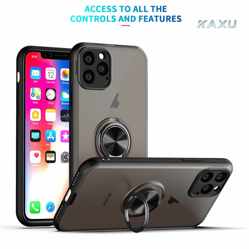 Ốp Lưng Trong Suốt Có Nhẫn Giá Đỡ Từ Tính Tiện Dụng Cho Iphone 7 8 6 6s Plus Xr Xs Max X 11 Pro Max