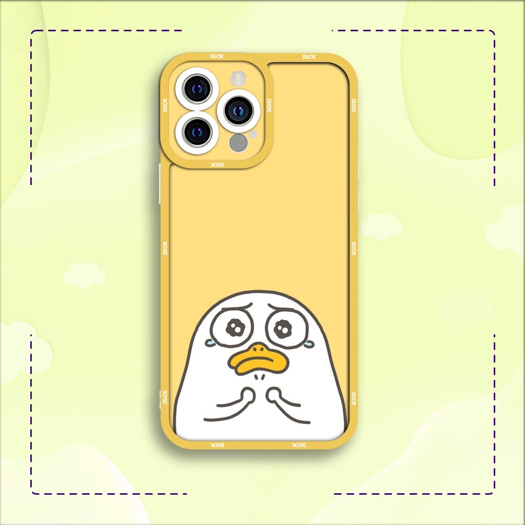Ốp lưng iphone samsung xiaomi oppo cạnh vuông JM CASE Vịt Tiểu Lưu duck meme khóc