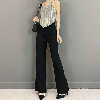 [FREESHIP] Quần suông ống loe 2 cúc