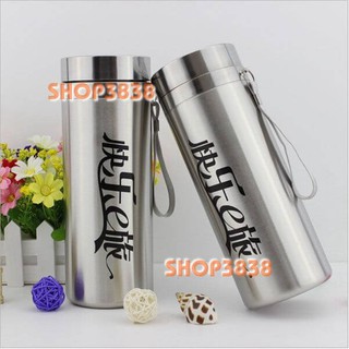Bình giữ nhiệt inox 800ml có móc treo tiện dụng