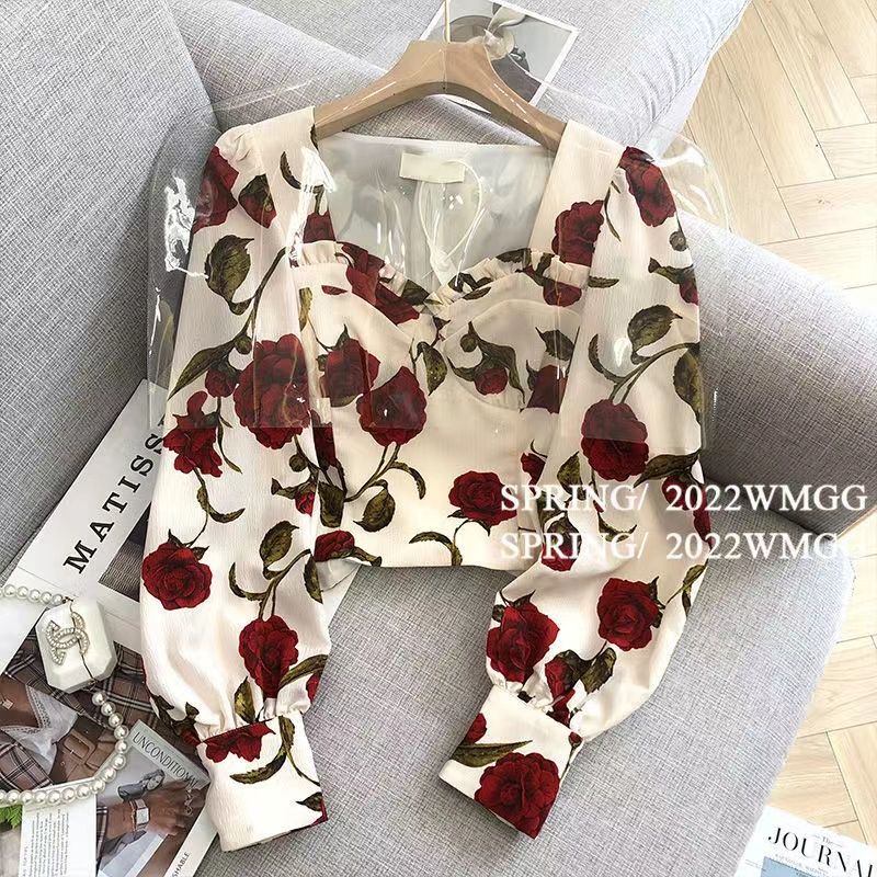Áo Sơ Mi Dài Tay Cổ Vuông Thời Trang Dành Cho Nữ  tao bao