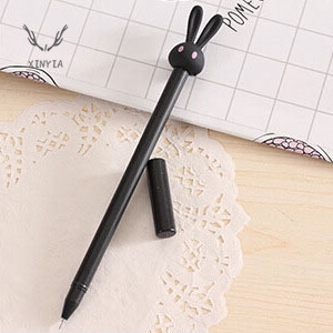 Hoạt hình sáng tạo Thỏ Gel Gel Dễ thương Lõi đen 0,5mm Nhỏ kẹo màu tươi Bút kim
