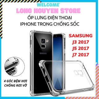 Ốp lưng samsung trong suốt chống sốc cho j3 , j5 , j7
