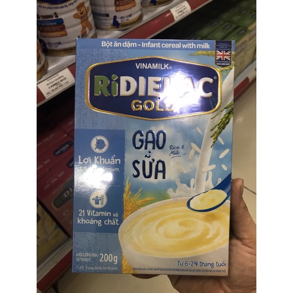 Bột ăn dặm Ridielac gạo sữa 200g