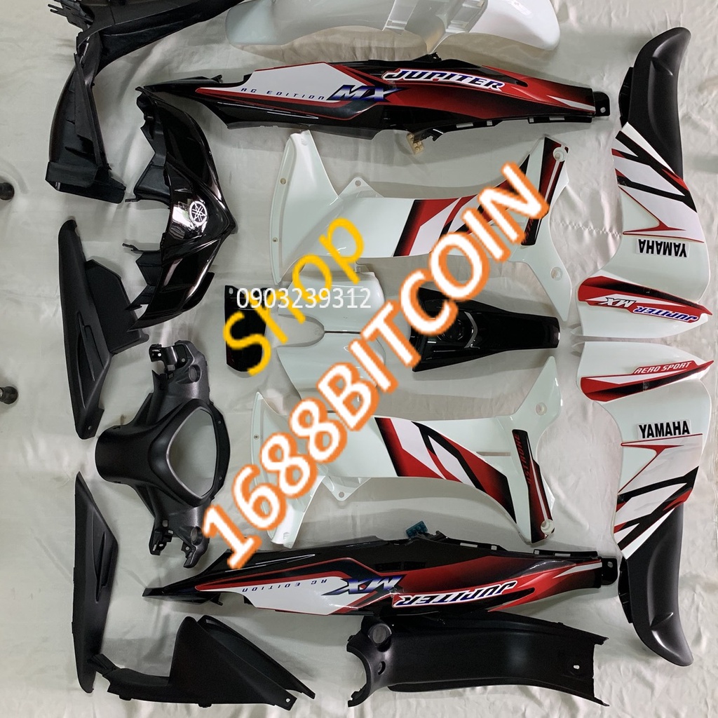 Fuil Bộ dàn áo xe Jupiter MX MÀU TRẮNG ĐEN, JUPITER gravita / nhựa ABS nguyên sinh cao cấp LOẠI 1