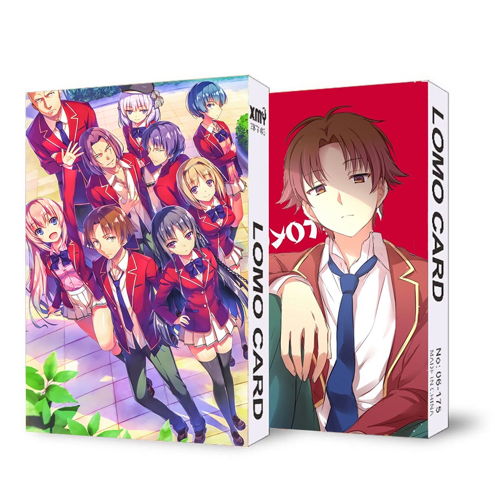 (không kèm hộp) Ảnh lomo IN HÌNH Classroom of the Elite Chào mừng đến lớp học đề cao thực lực anime chibi 30 tấm