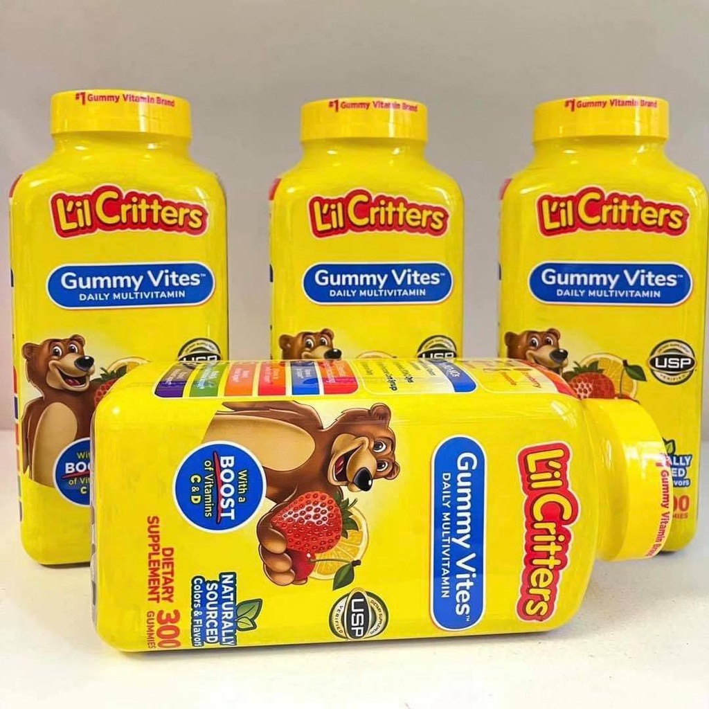 Kẹo Dẻo Bổ Sung Vitamin Tổng Hợp Cho Bé L'il Critters Gummy Vites 300 viên