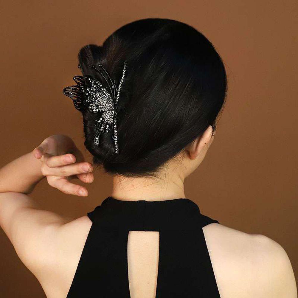 Kẹp Tóc Hình Bướm / Cá Mập Lấp Lánh Thời Trang Cho Nữ|Kẹp Tóc Đính Đá Zircon Thời Trang