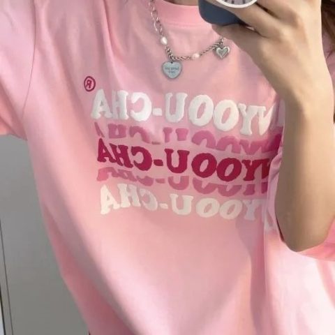 NRVP Áo thun tay ngắn cổ tròn thời trang mùa hè phong cách đường phố nhật bản 2022 cho nữ