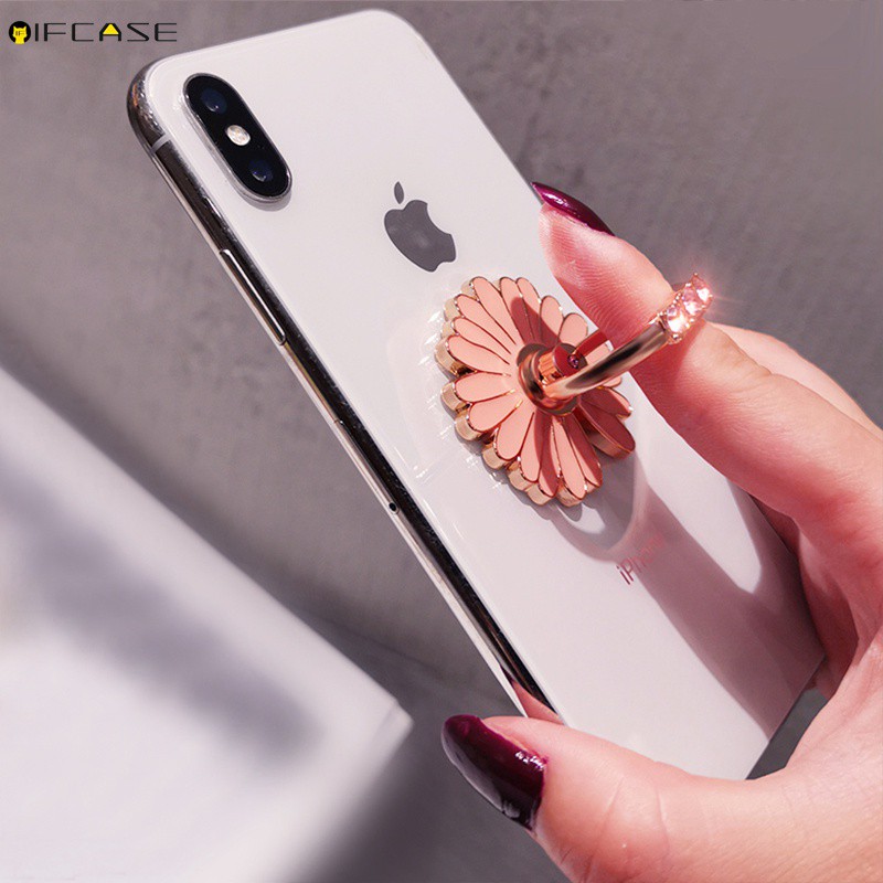 ANDROID IPHONE Vòng Khuyên Đỡ Điện Thoại Hình Hoa Xinh Xắn