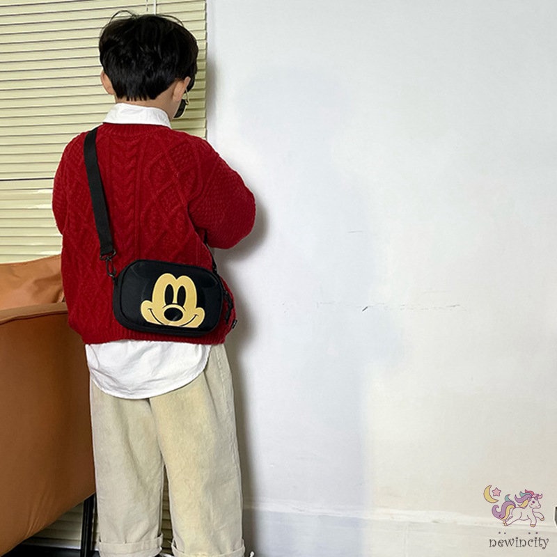 Túi Xách Đeo Vai Vải Bố Họa Tiết Hoạt Hình Phong Cách Hàn Quốc Đáng Yêu Dành Cho Trẻ