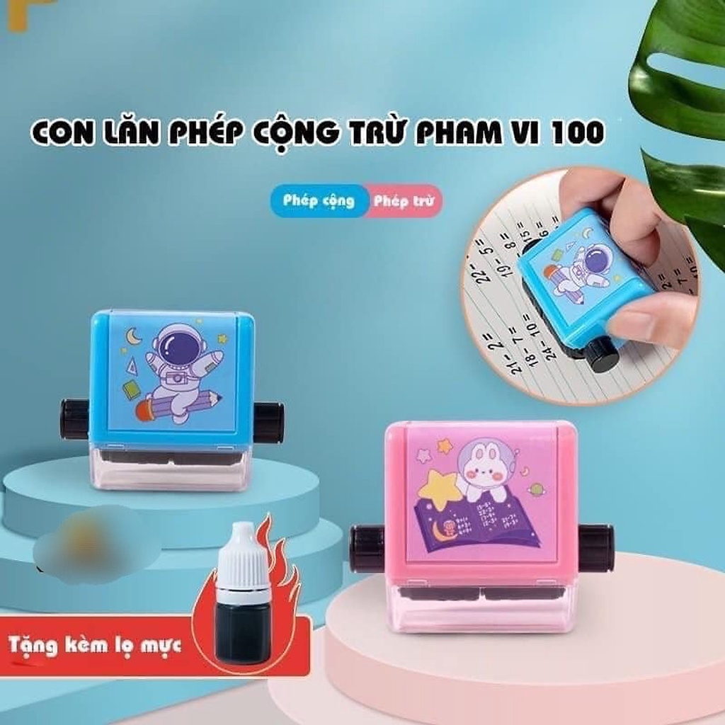 Máy in con lăn tạo phép tính cộng trừ,máy tạo phép tính đơn giản ra bài tập cho bé học toán