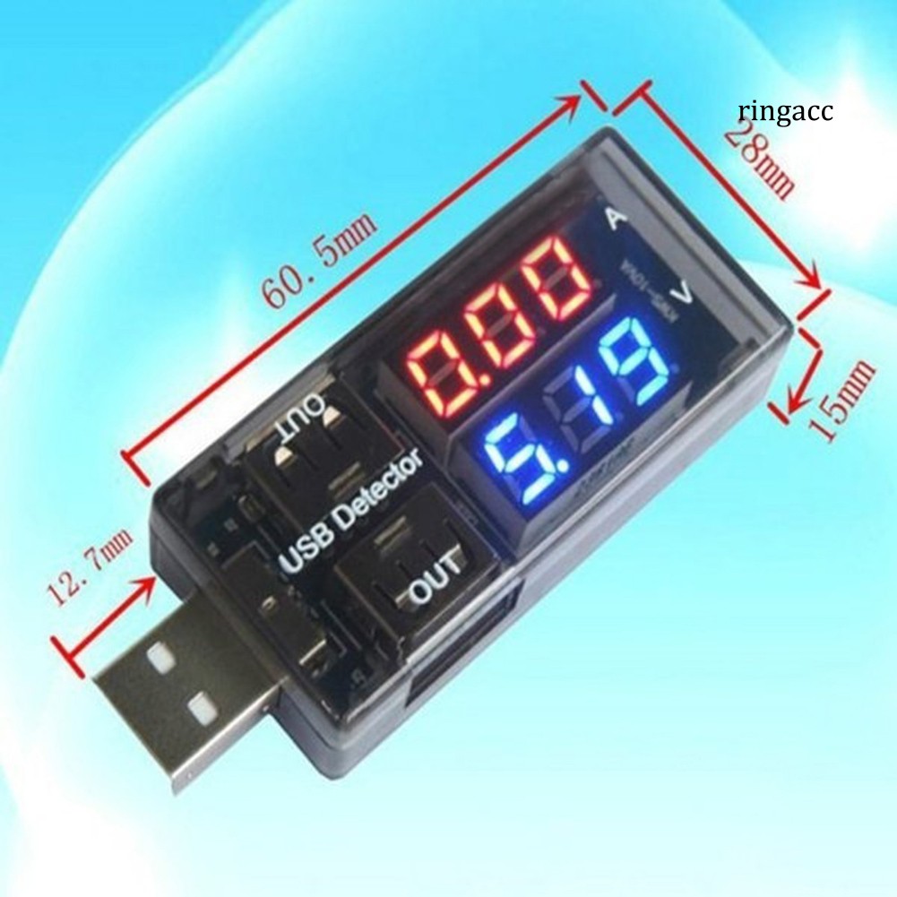 Thiết Bị Đo Điện Áp Kỹ Thuật Số Mini Usb Có Đèn Led