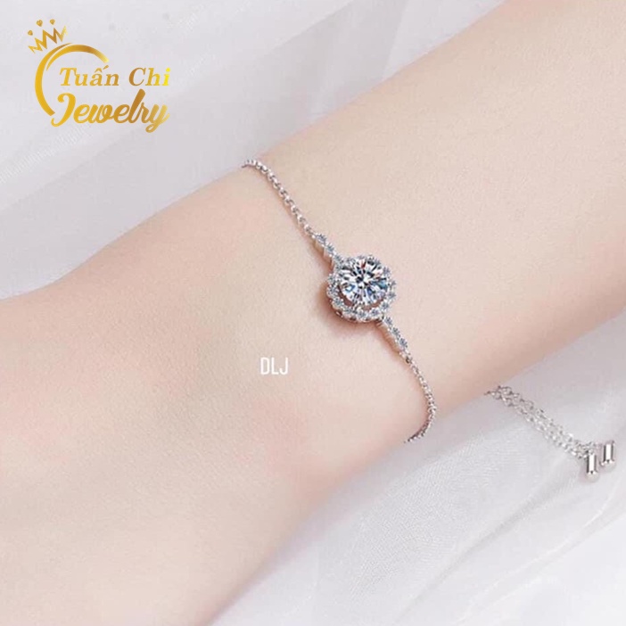 Lắc Tay Nữ ♥️BẢO HÀNH♥️ Vòng Tay Bạc Cao Cấp, Đính Đá Sang Trọng