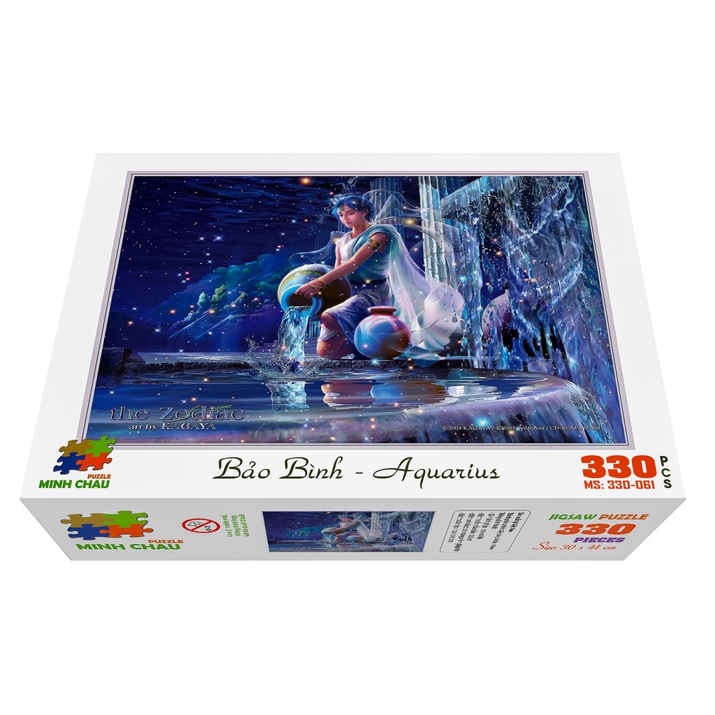 Bộ Tranh Xếp Hình Minh Châu 330 Mảnh Ghép (Kích Thước 30x44cm) Cung Bảo Bình