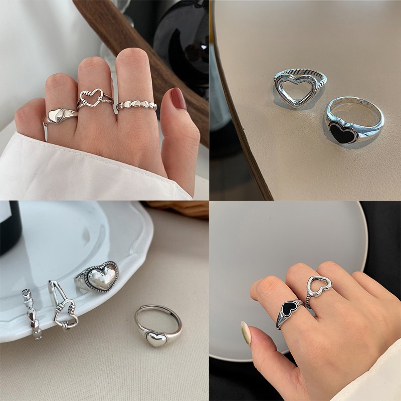 Nhẫn đeo tay hình trái tim kiểu dáng xinh xắn cho nữ