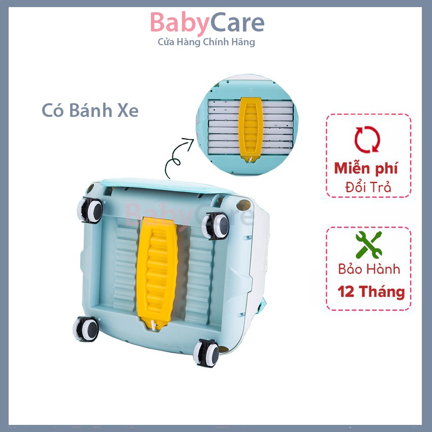 FREESHIP - Ghế Ăn Dặm HanBei Điều Chỉnh Độ Cao 3 Mức Dành Cho Bé FULL Phụ Kiện Có Đệm + Có Bánh Xe - BabyCare