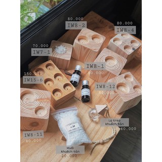 Khay gỗ đựng muối khuếch tán tinh dầu