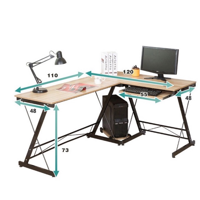 [HÀNG LOẠI I ] Bàn làm việc chữ L chân chéo khung sắt sơn tĩnh điện, bàn học đa năng xoay đa hướng, bàn gaming