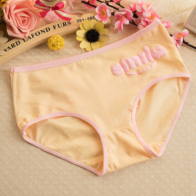 Quần lót nữ chất cotton đẹp QN.05 nhiều màu in chữ đẹp trẻ trung cho chị em - Ảnh shop chụp
