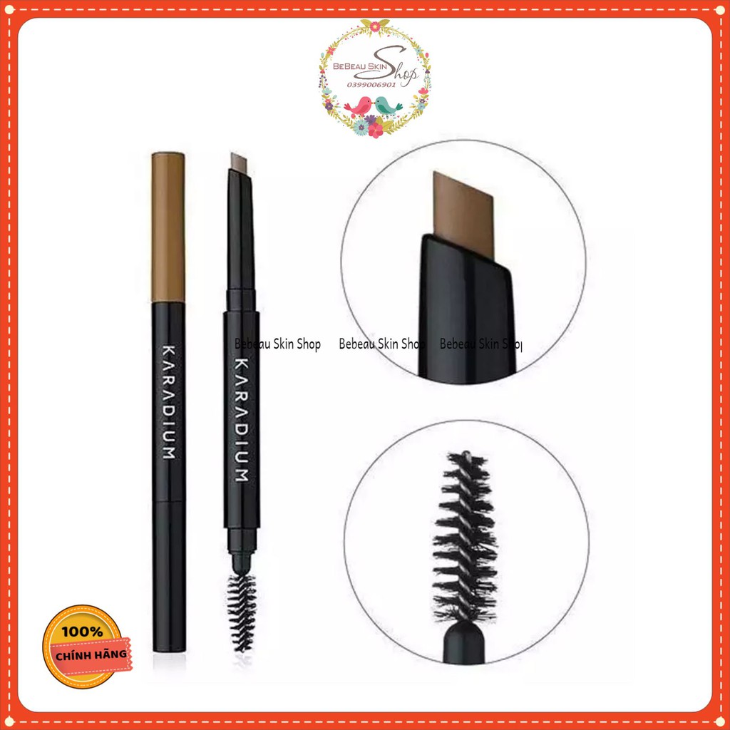 Chì kẻ mày 2 đầu Karadium Flat Eyebrown Pencil