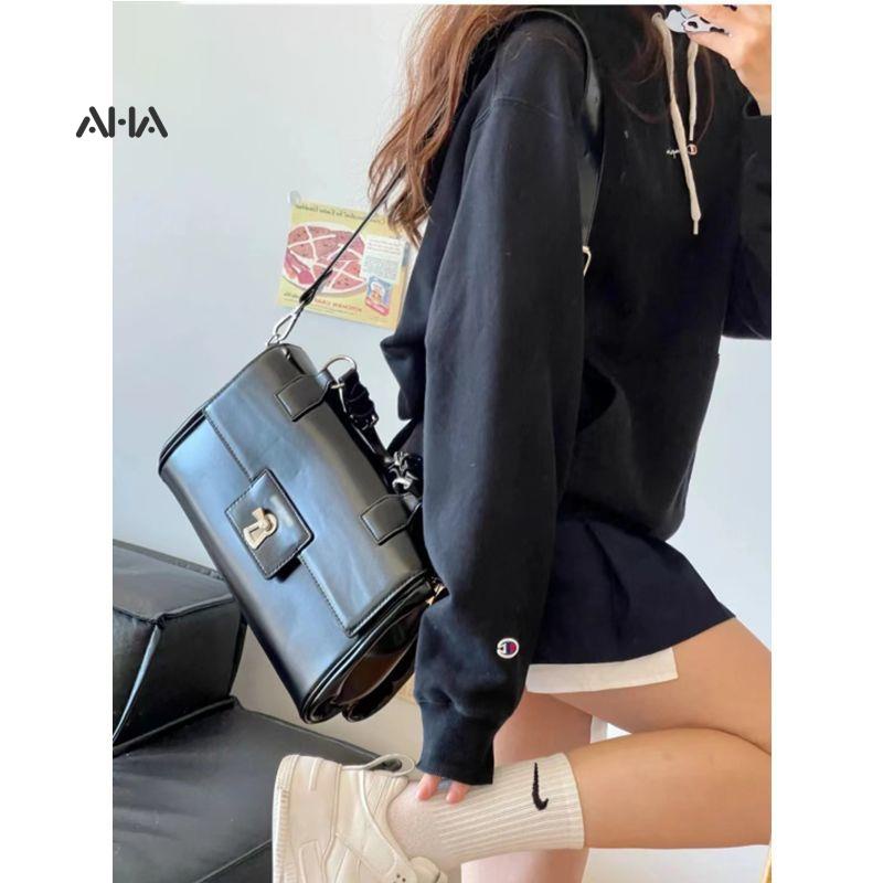 Túi xách tay đeo vai AHA OFFICIAL cỡ lớn phong cách retro dễ phối đồ thời trang mới trẻ trung