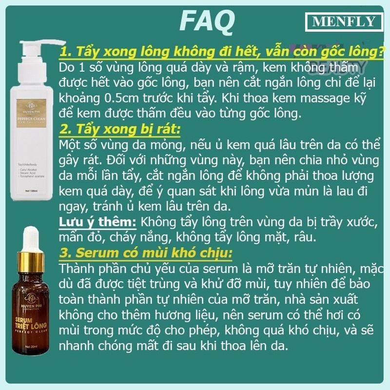 Kem Tẩy Lông , Serum Triệt Lông Vĩnh Viễn Huyền Phi