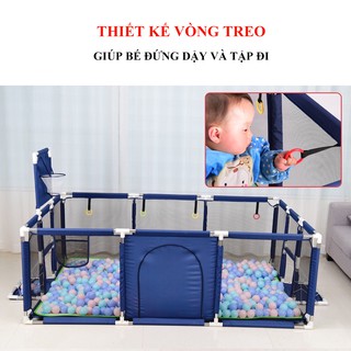 Quây bóng khung thép INOX vải dù hình vuông / hình chữ nhật - Có rổ - Bền chắc - Đa năng - An toàn cho bé vui chơi (B08)