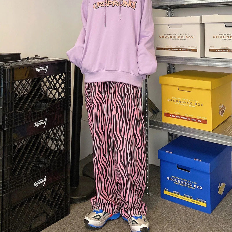 Quần Dài Ống Rộng Họa Tiết Ngựa Vằn Cho Nữ | BigBuy360 - bigbuy360.vn