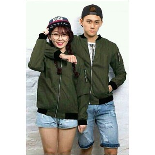 Áo khoác kaki bomber nam nữ mới