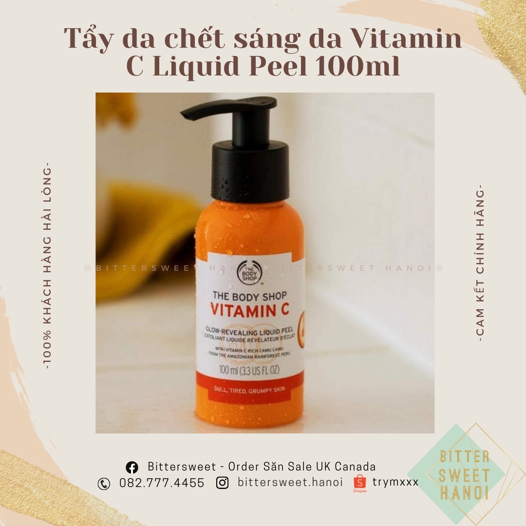 Tẩy Tế Bào Chết dạng kì THE BODY SHOP Vitamin C Glow-Revealing Liquid Peel 100ML