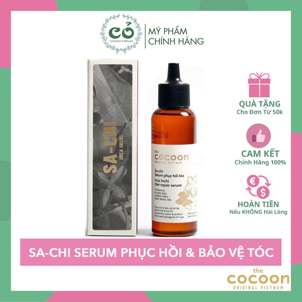 Tinh Chất Dưỡng Tóc COCOON SA-CHI Inca Inchi Hair Repair Serum - Phục Hồi, Bảo Vệ Tóc 70ml