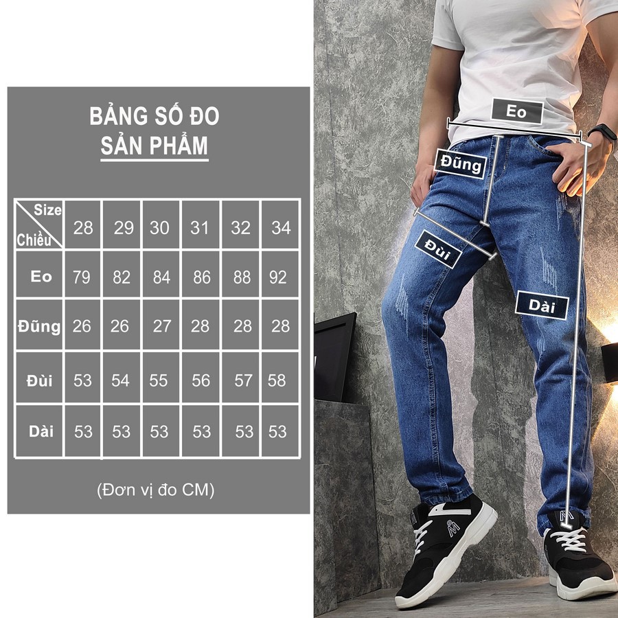 [Mã FAMALLT5 giảm 15% đơn 150K] Quần jean nam (xanh bạc) Q496 MĐ | BigBuy360 - bigbuy360.vn