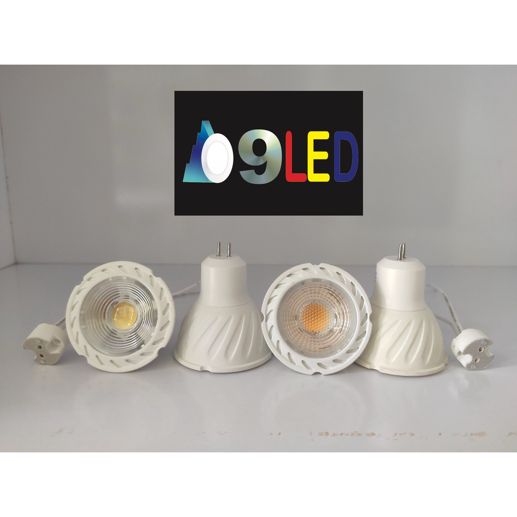 Bộ 4 Bóng chén LED Chân ghim COB 5W ( Tặng Kèm Đuôi Ghim )