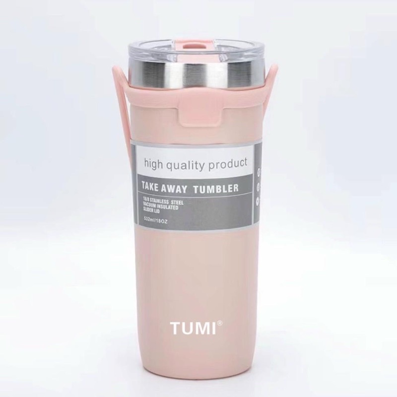 Ly giữ nhiệt chính hãng TUMI, hàng cao cấp, đa năng, có quai silicon xách tiện lợi, dung tích 710ML