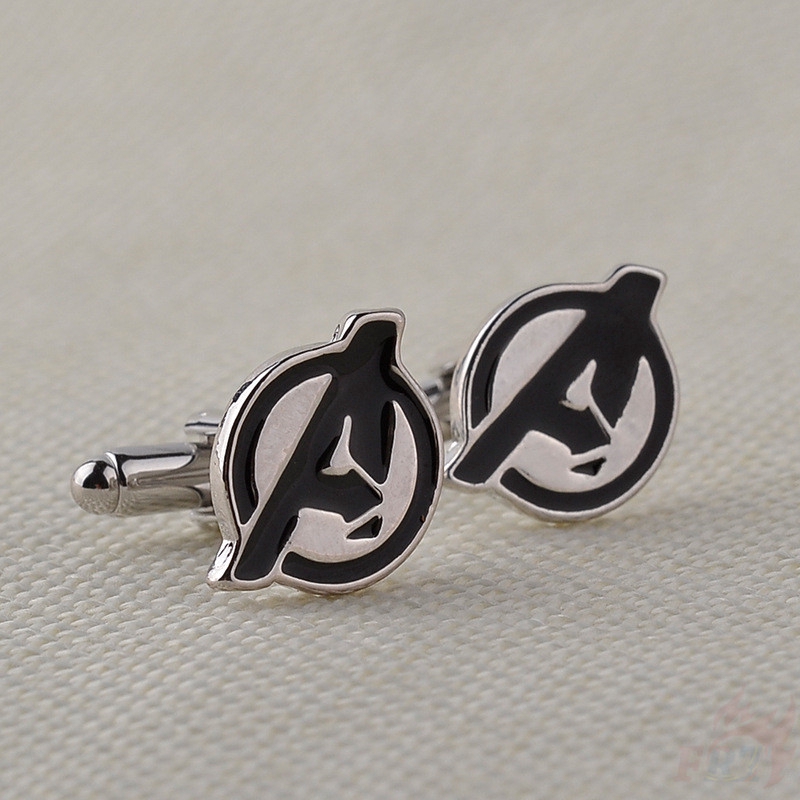 > Ready Stock < ❉ Avengers Cuff Button ❉2Pcs/Pair Marvel Superhero Shirt Cufflinks