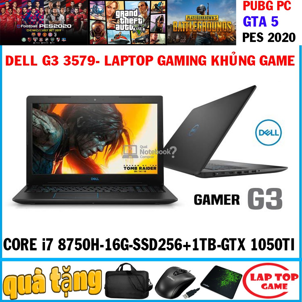 laptop Dell G3 3579-Khủng game core i7 8750h, vga gtx 1050TI 4g, laptop cũ chơi game cơ bản đồ họa