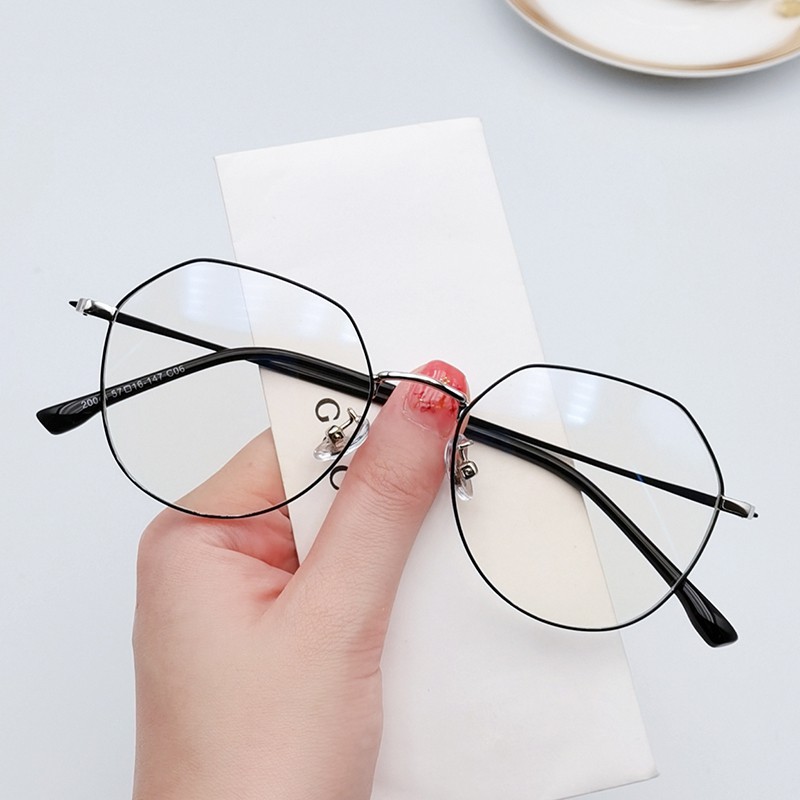 Mắt Kính Chống Bức Xạ Phong Cách Hàn Quốc Retro Thời Trang Cho Nữ