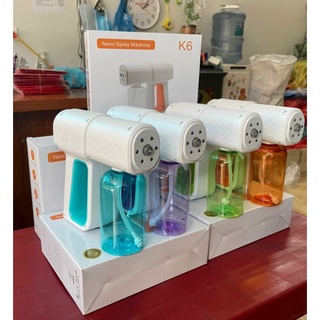 Máy Xịt Khử Khuẩn, Máy Diệt Khuẩn Cầm Tay, Súng Xịt Khử Khuẩn Nano K5,K5 PRO, K6X ( Loại 8 led UV )