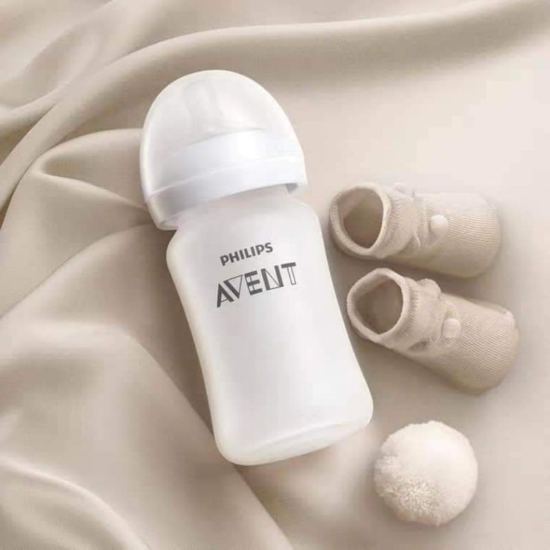 BÌNH SỮA AVENT THỦY TINH TRÁNG SILICON 125/240ML NỘI ĐỊA TRUNG