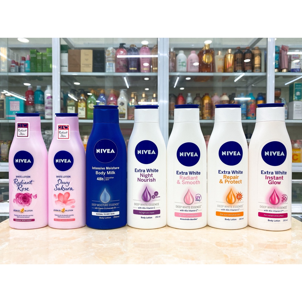 (200ml - 250ml) Sữa Dưỡng Thể Nivea Phục Hồi Dưỡng Trắng Da Hàng Cty