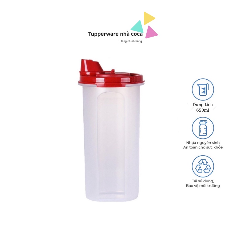 Tupperware bình dầu, chai đựng nước mắm 650ml